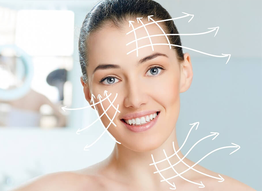 Căng da mặt từng vùng